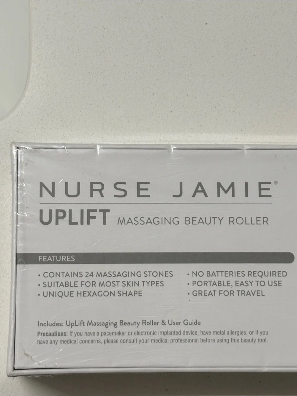 Nurse Jaime Uplift Massaging Beauty Roller Rose Gold Facial Toning New Sealed
